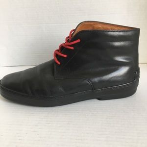 Tod’s Mens Black Leather Lace-Up Ankle Boots Men's 12
